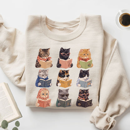 Cats Reading Unisex Sweatshirt - Book Social Club