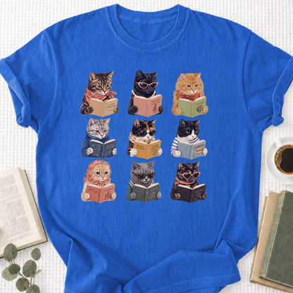 Cats Reading Unisex T-Shirt - Book Social Club