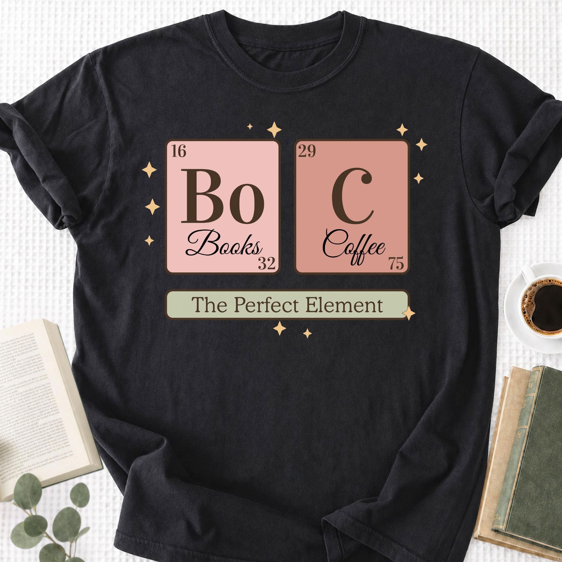 Chemistry Book and Coffee Unisex T-Shirt - Book Social Club