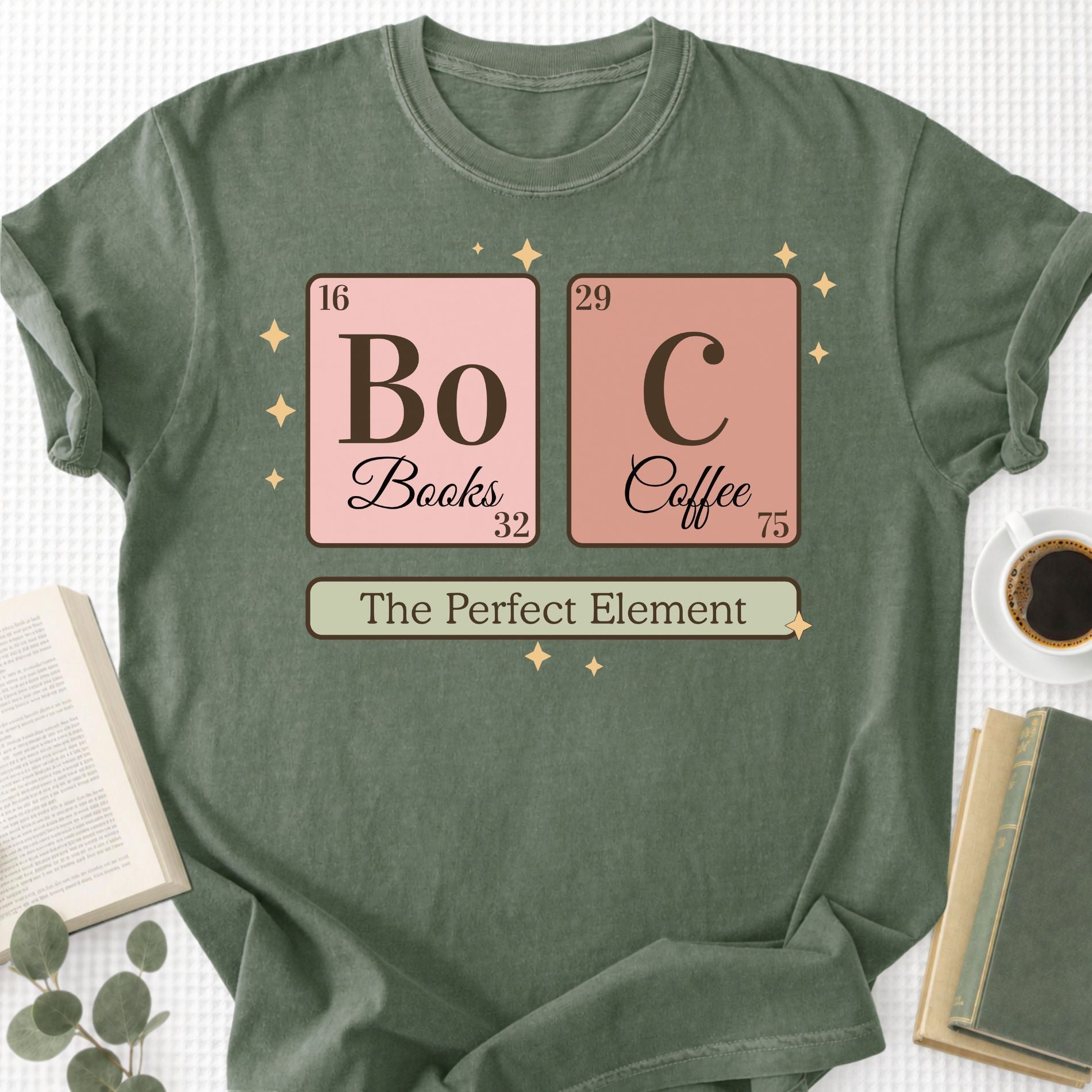 Chemistry Book and Coffee Unisex T-Shirt - Book Social Club
