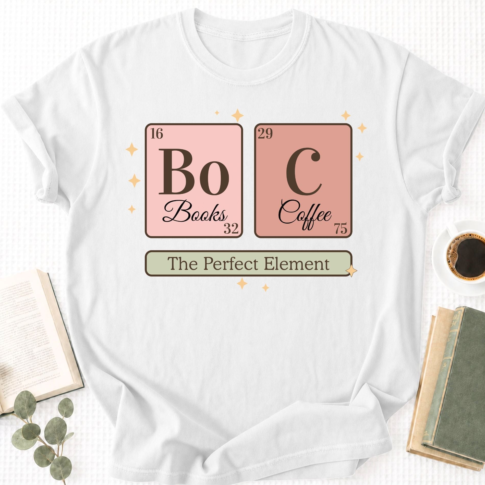 Chemistry Book and Coffee Unisex T-Shirt - Book Social Club