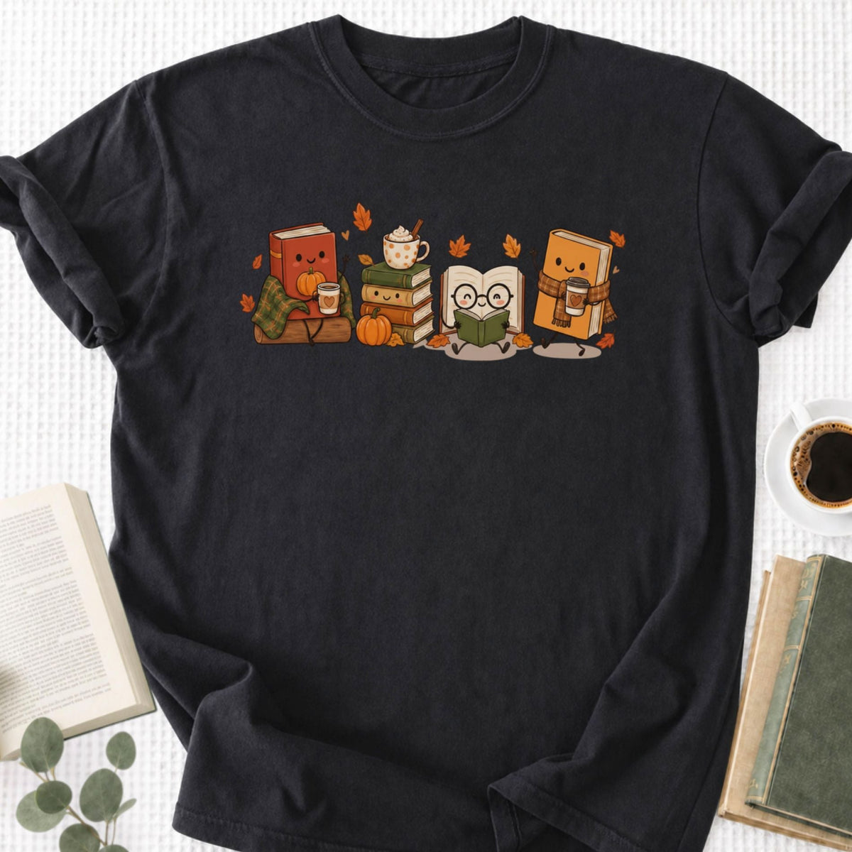 Cozy Book Lover Autumn Reading Unisex T-Shirt - Book Social Club