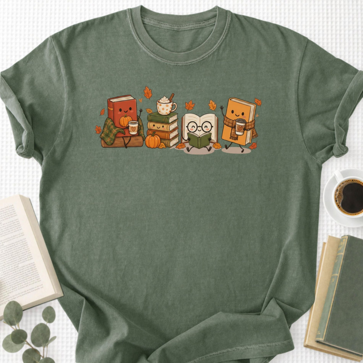 Cozy Book Lover Autumn Reading Unisex T-Shirt - Book Social Club