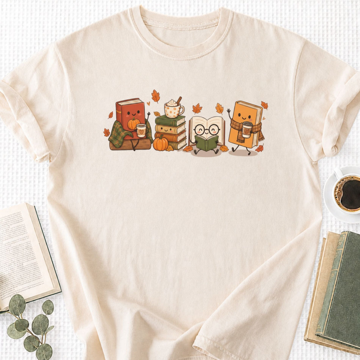 Cozy Book Lover Autumn Reading Unisex T-Shirt - Book Social Club