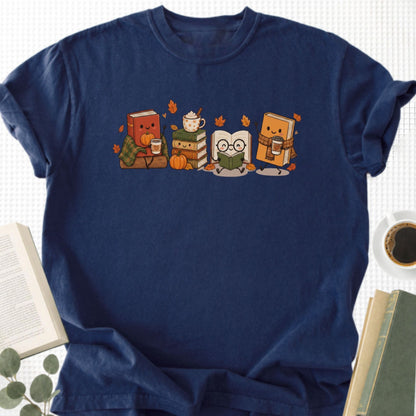 Cozy Book Lover Autumn Reading Unisex T-Shirt - Book Social Club