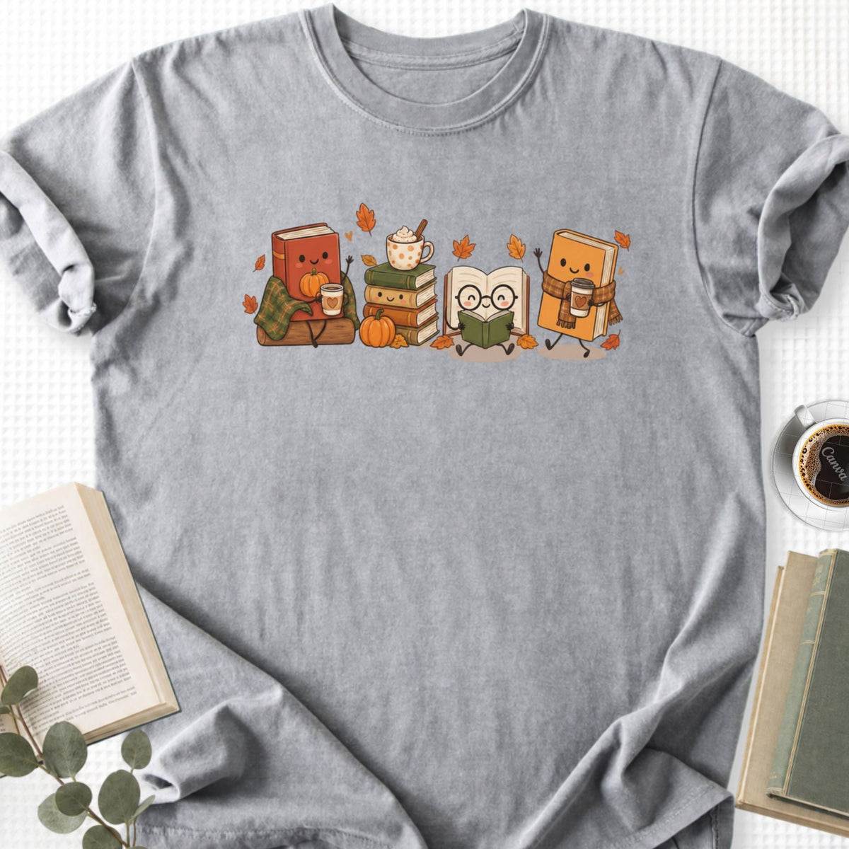 Cozy Book Lover Autumn Reading Unisex T-Shirt - Book Social Club