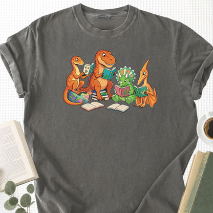 Dinosaur Reading Unisex T-Shirt - Book Social Club