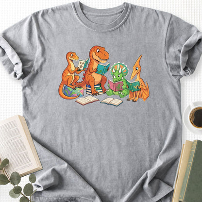 Dinosaur Reading Unisex T-Shirt - Book Social Club