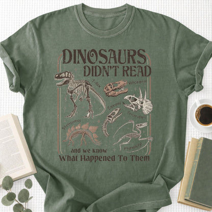 Dinosaus Didn't Read Unisex T-Shirt - Book Social Club