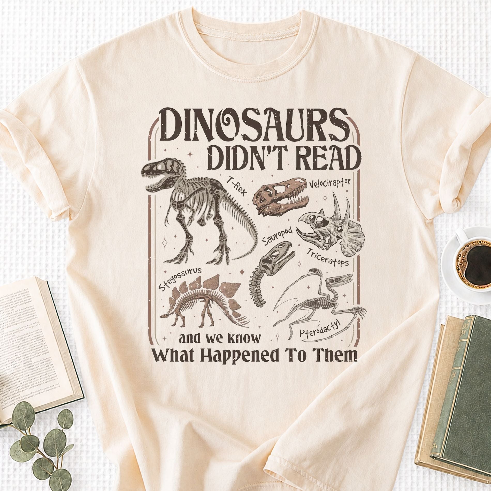 Dinosaus Didn't Read Unisex T-Shirt - Book Social Club