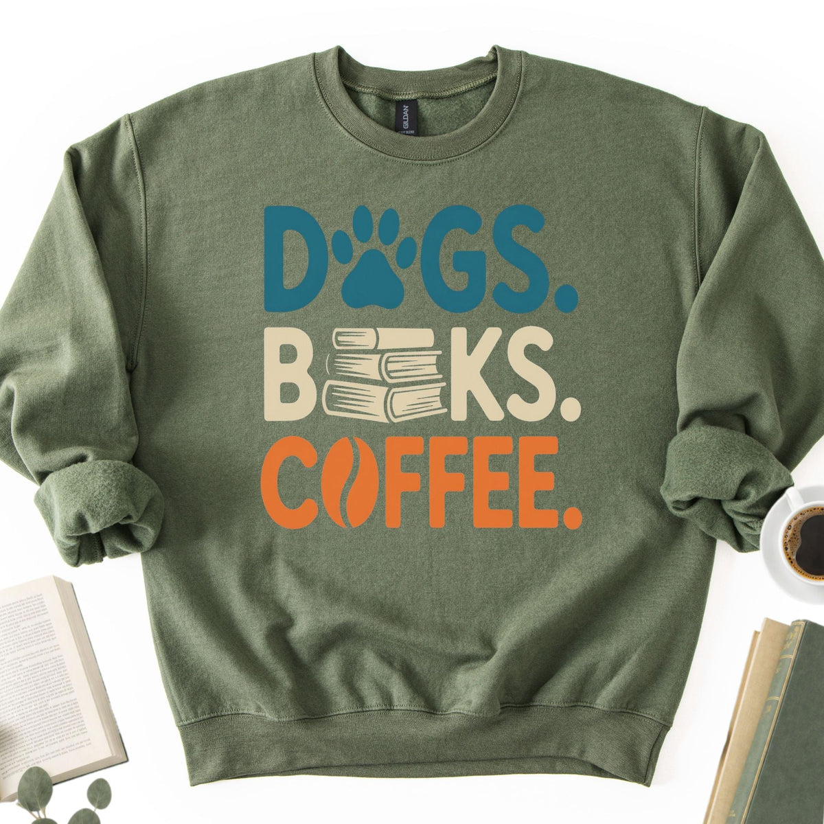 Dogs Books Coffee Unisex Sweatshirt - Book Social Club