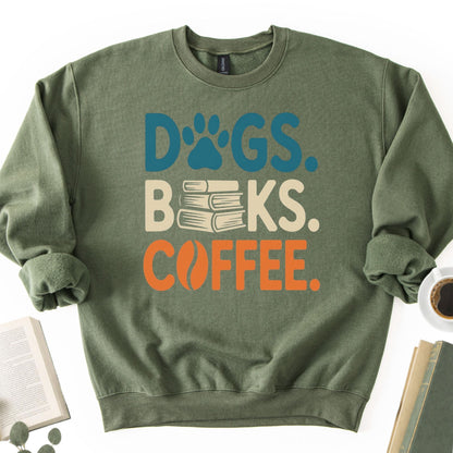 Dogs Books Coffee Unisex Sweatshirt - Book Social Club