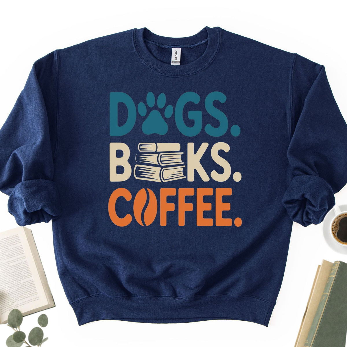 Dogs Books Coffee Unisex Sweatshirt - Book Social Club