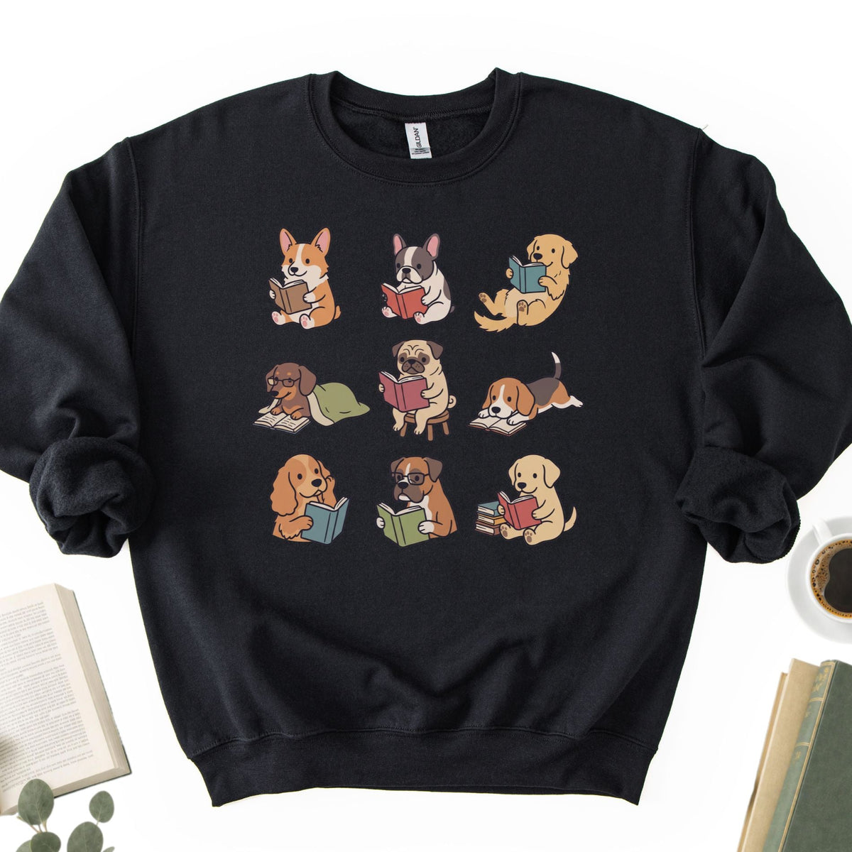 Dogs Reading Unisex Sweatshirt - Book Social Club