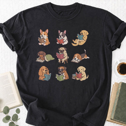 Dogs Reading Unisex T-Shirt - Book Social Club