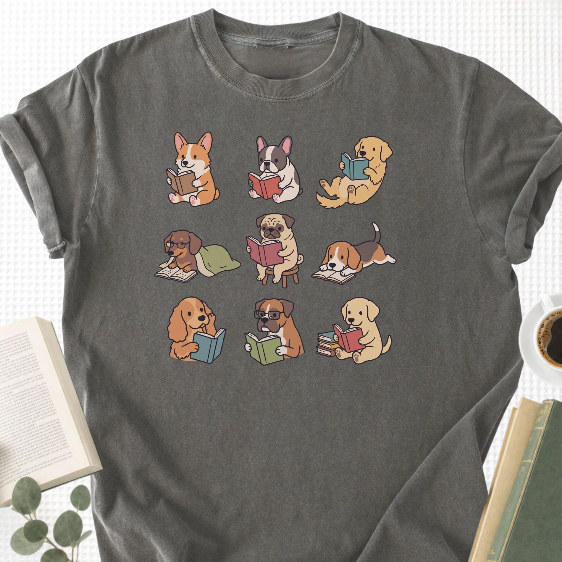 Dogs Reading Unisex T-Shirt - Book Social Club