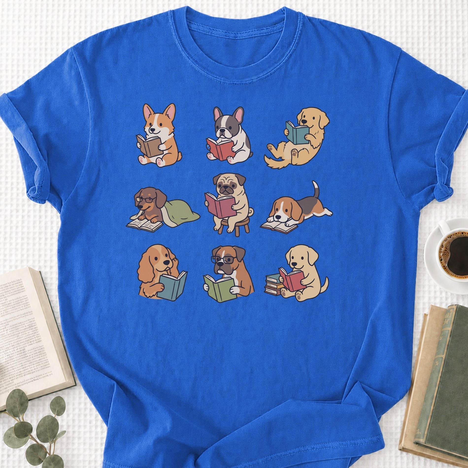 Dogs Reading Unisex T-Shirt - Book Social Club
