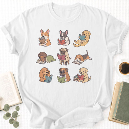 Dogs Reading Unisex T-Shirt - Book Social Club