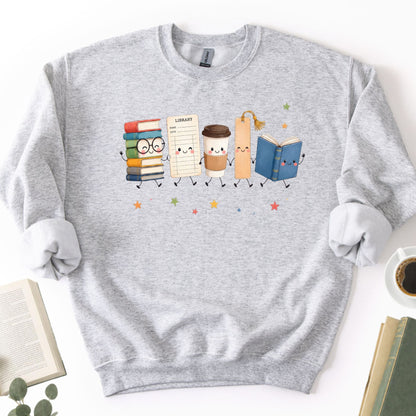 Doodle Library Unisex Sweatshirt - Book Social Club