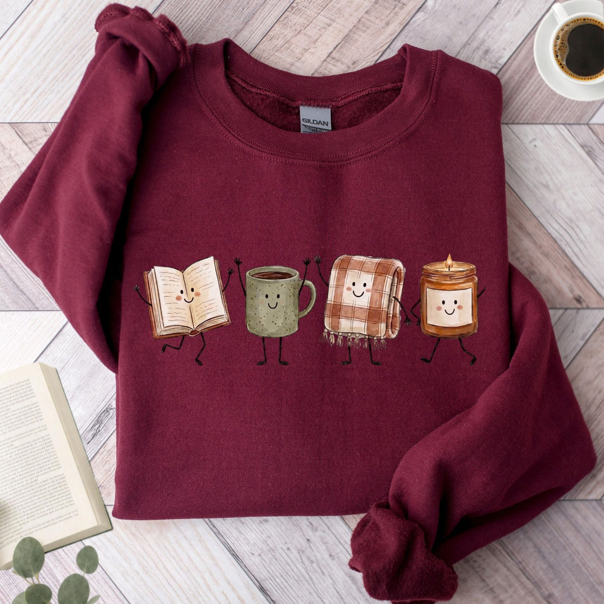 Doodle Library Unisex Sweatshirt - Book Social Club