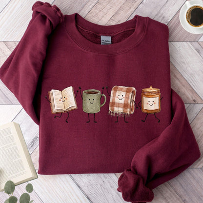 Doodle Library Unisex Sweatshirt - Book Social Club