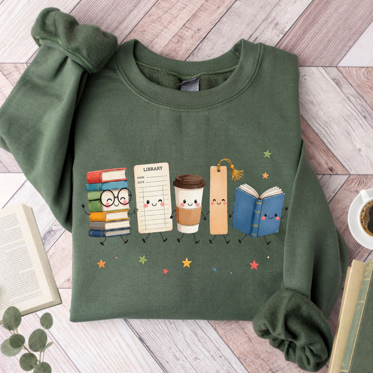 Doodle Library Unisex Sweatshirt - Book Social Club