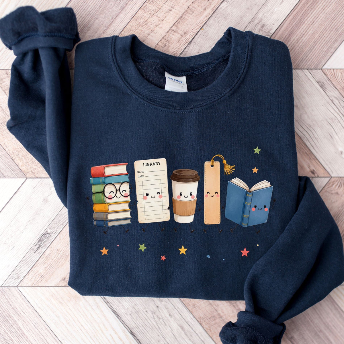 Doodle Library Unisex Sweatshirt - Book Social Club