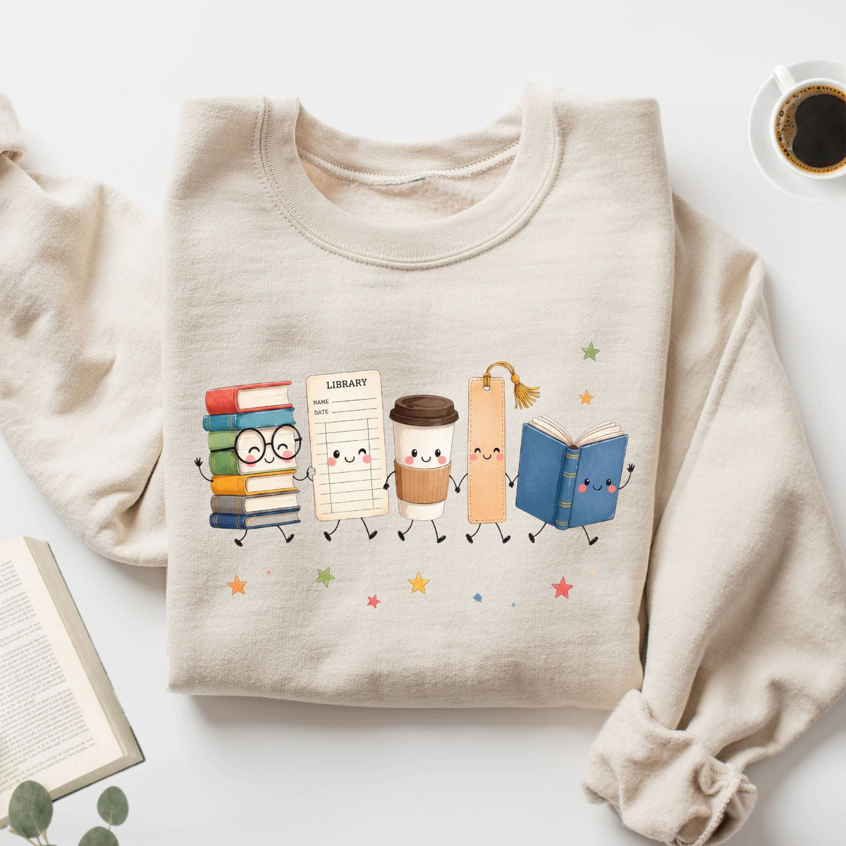Doodle Library Unisex Sweatshirt - Book Social Club