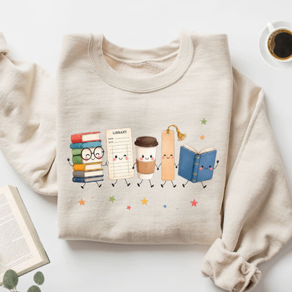 Doodle Library Unisex Sweatshirt - Book Social Club
