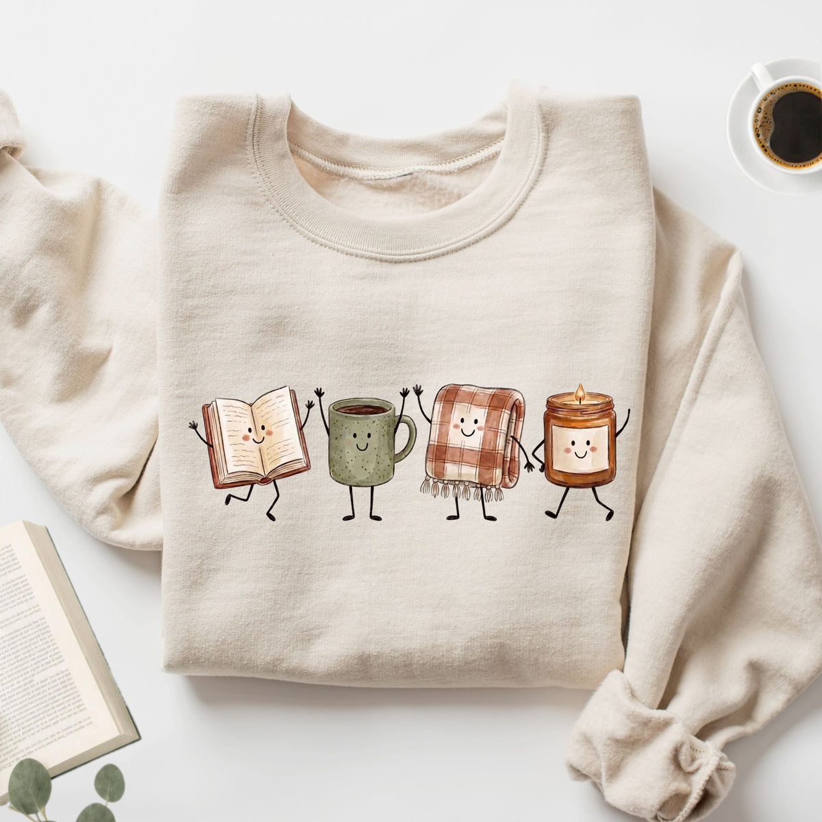 Doodle Library Unisex Sweatshirt - Book Social Club