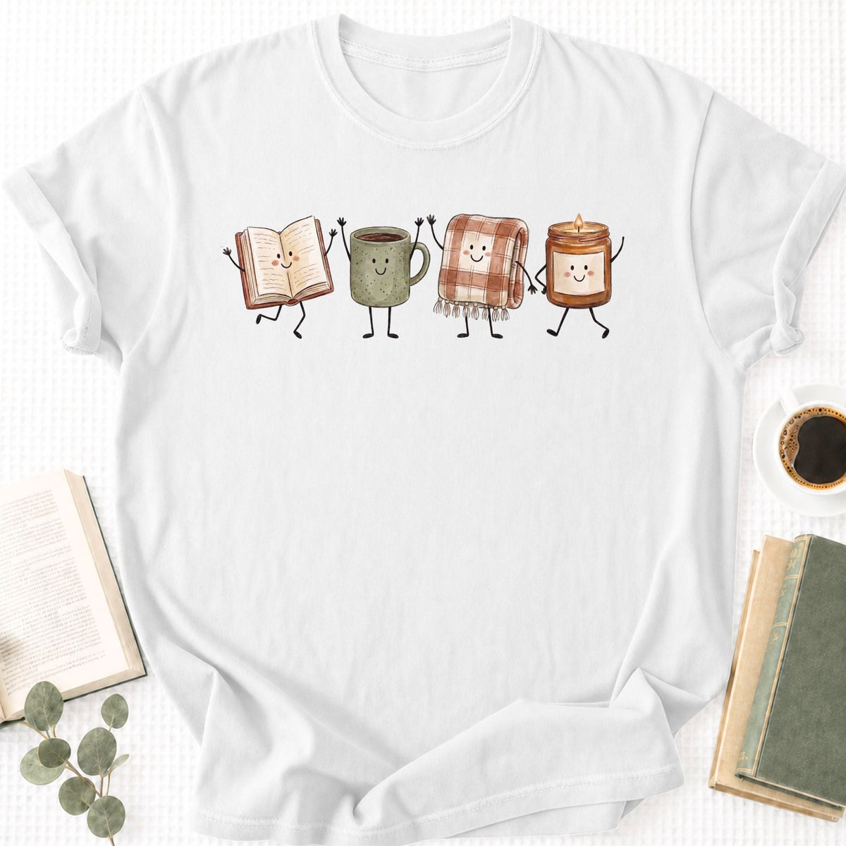 Doodle Library Unisex T-Shirt - Book Social Club