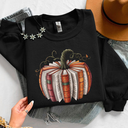 Fall Book Pumpkin Unisex Sweatshirt - Book Social Club