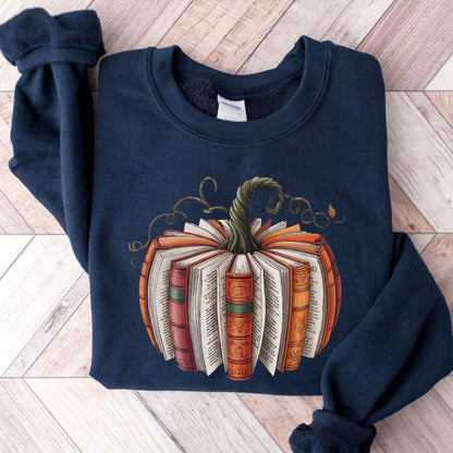 Fall Book Pumpkin Unisex Sweatshirt - Book Social Club