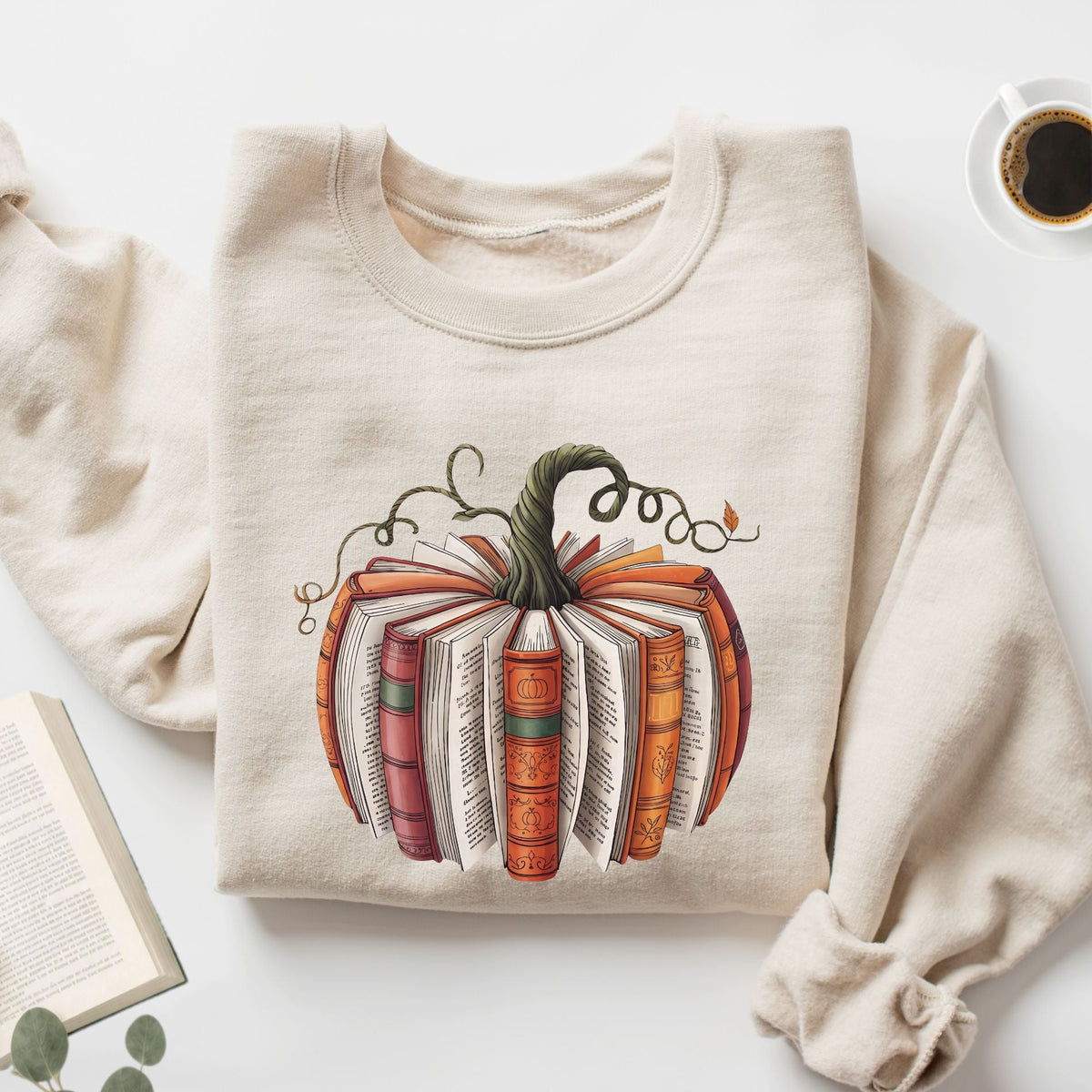 Fall Book Pumpkin Unisex Sweatshirt - Book Social Club