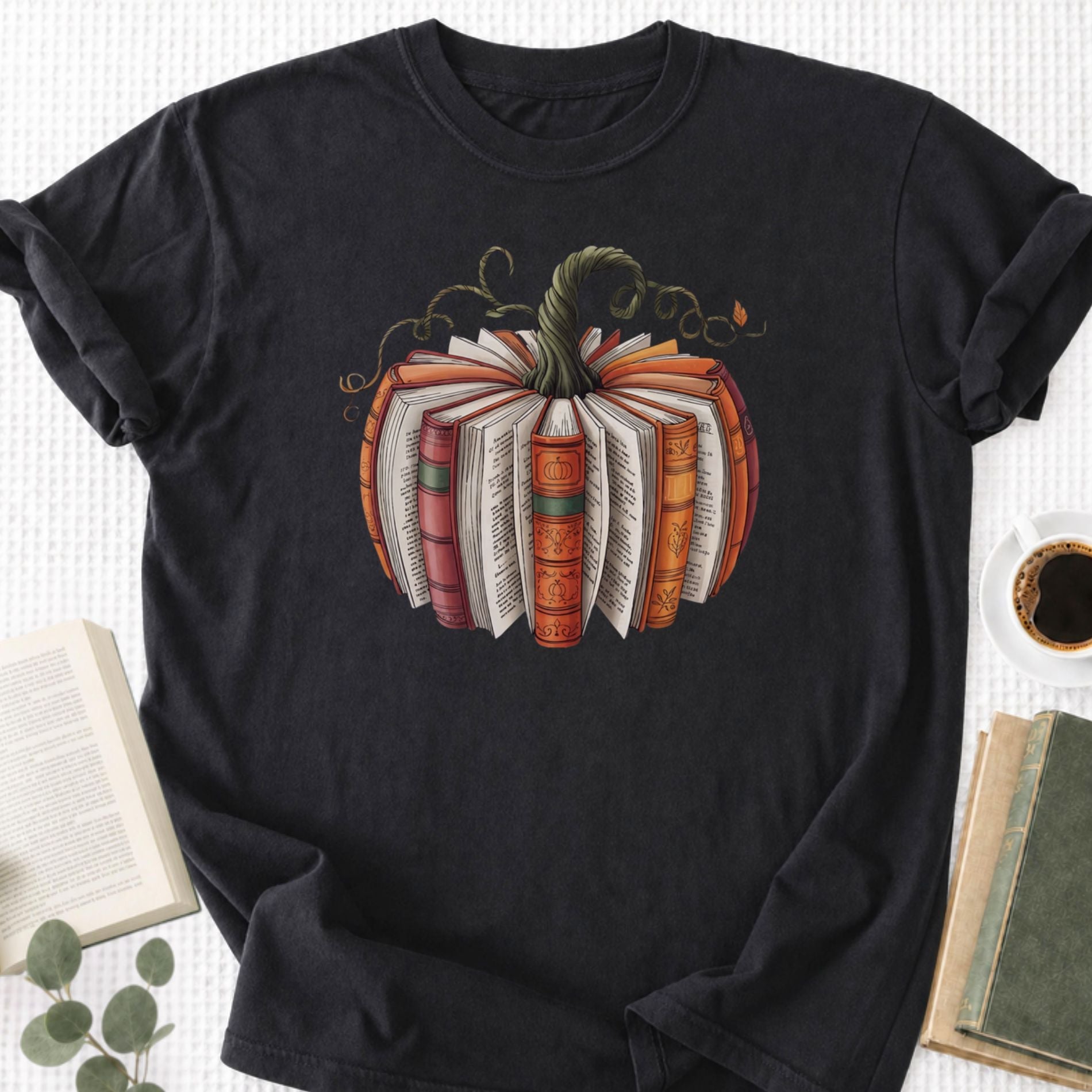 Fall Book Pumpkin Unisex T-Shirt - Book Social Club