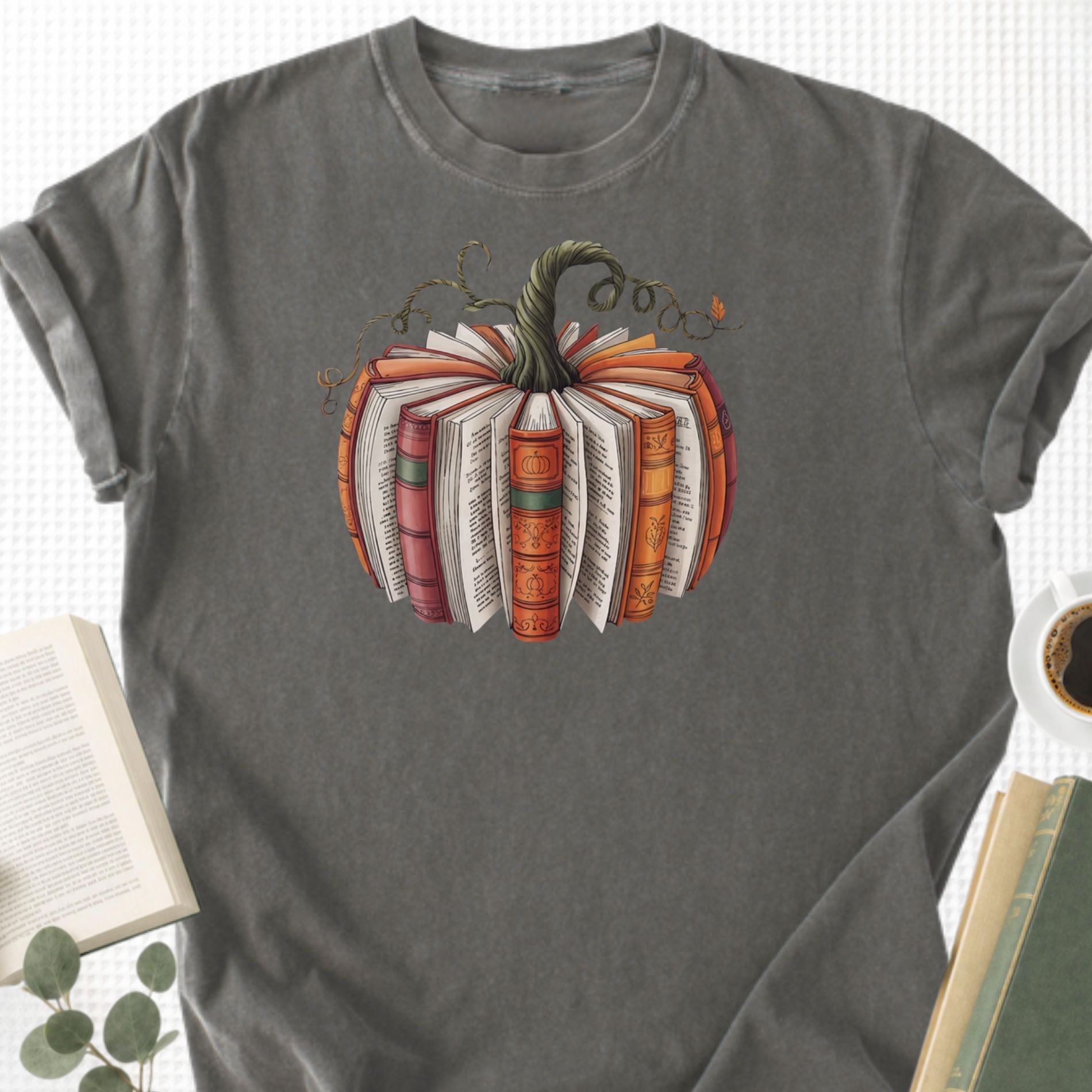 Fall Book Pumpkin Unisex T-Shirt - Book Social Club