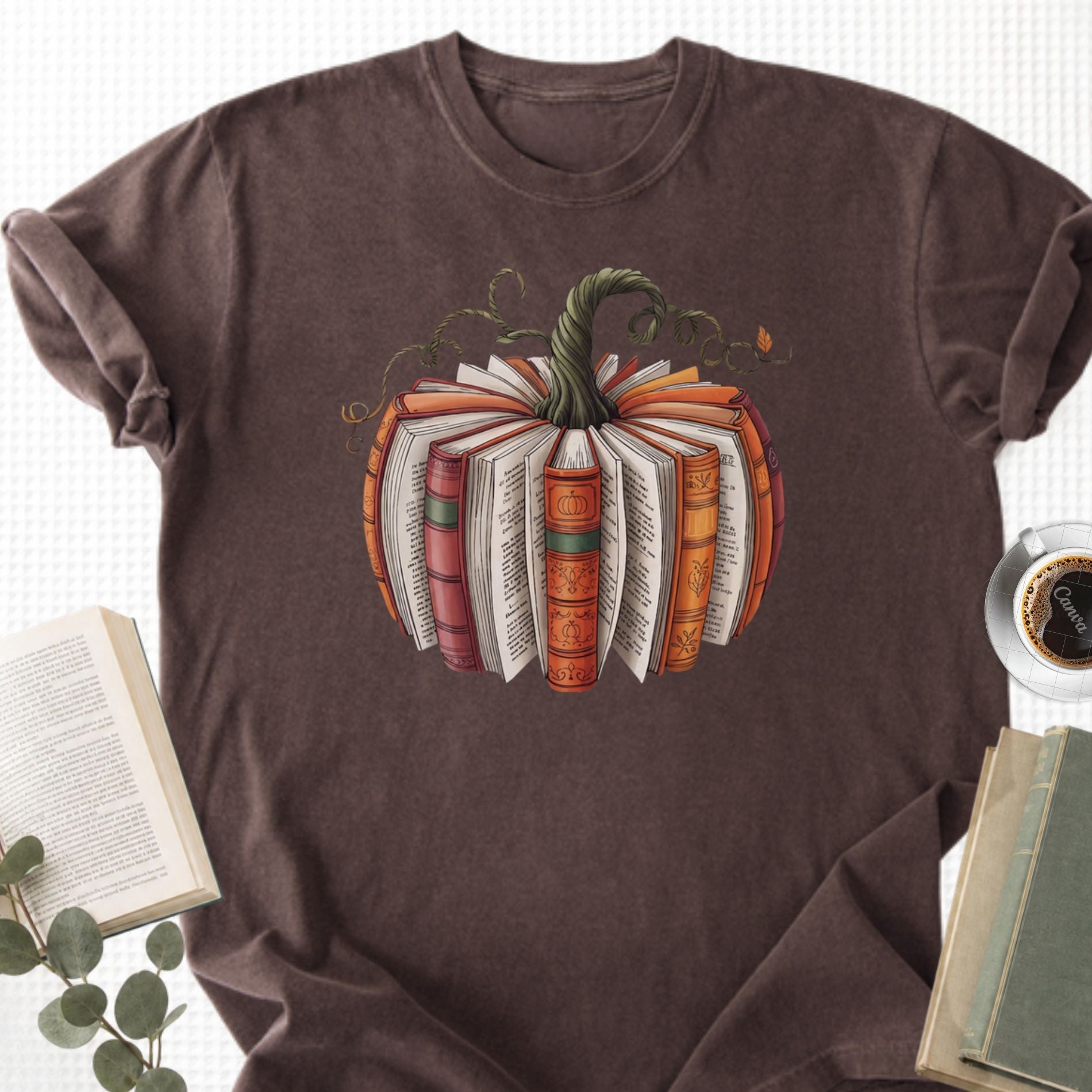 Fall Book Pumpkin Unisex T-Shirt - Book Social Club