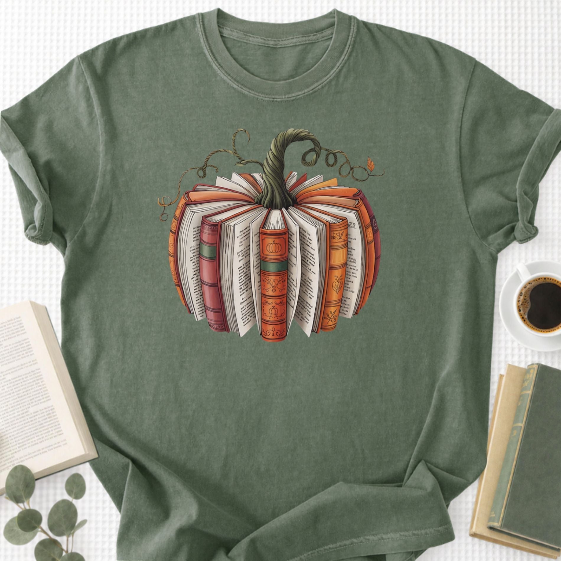 Fall Book Pumpkin Unisex T-Shirt - Book Social Club