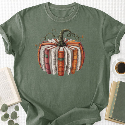 Fall Book Pumpkin Unisex T-Shirt - Book Social Club