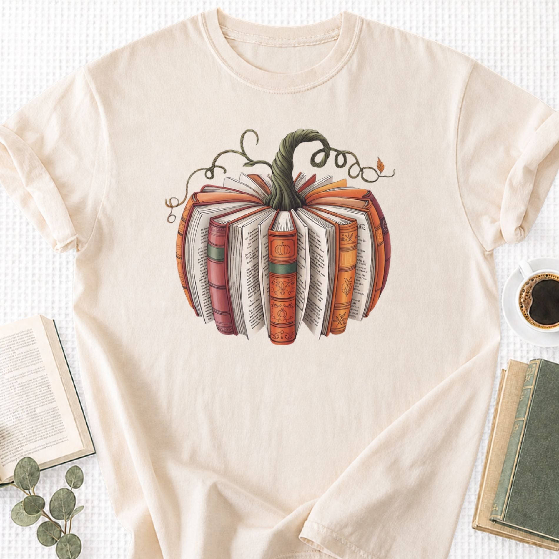 Fall Book Pumpkin Unisex T-Shirt - Book Social Club