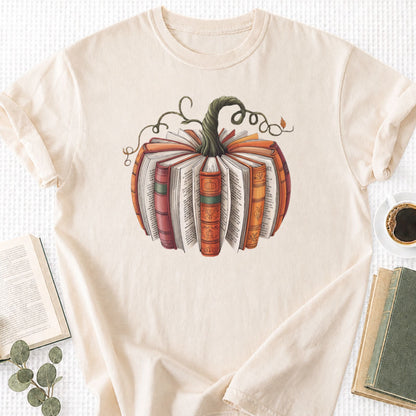 Fall Book Pumpkin Unisex T-Shirt - Book Social Club