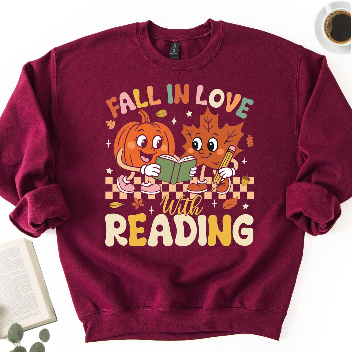 Fall in Love With Reading Unisex Sweatshirt - Book Social Club