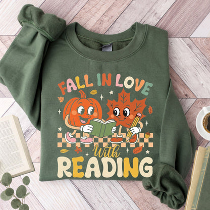 Fall in Love With Reading Unisex Sweatshirt - Book Social Club