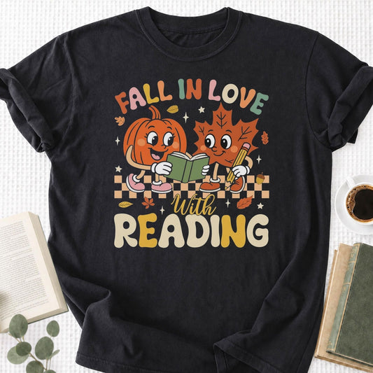 Fall in Love With Reading Unisex T-Shirt - Book Social Club