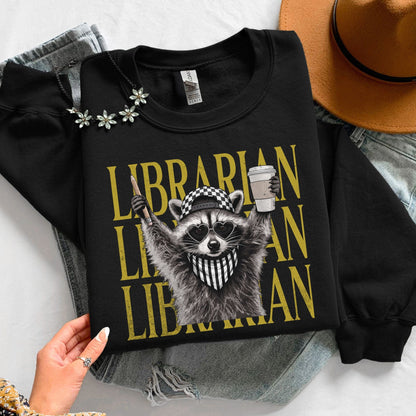 Feral Raccoon Librarian Unisex Sweatshirt - Book Social Club