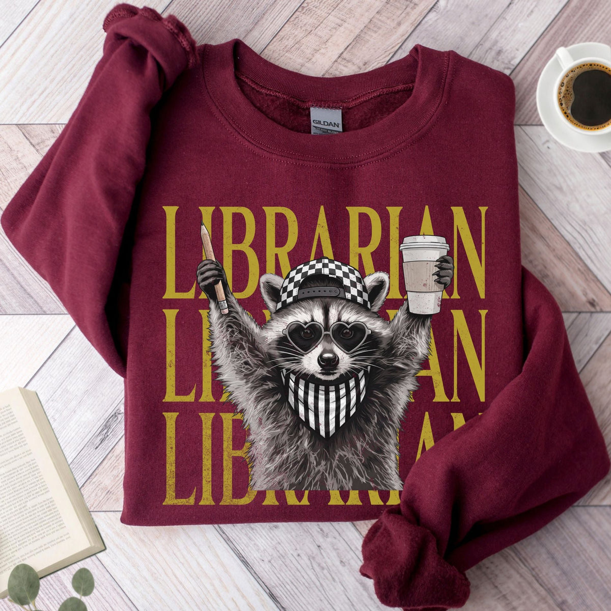 Feral Raccoon Librarian Unisex Sweatshirt - Book Social Club