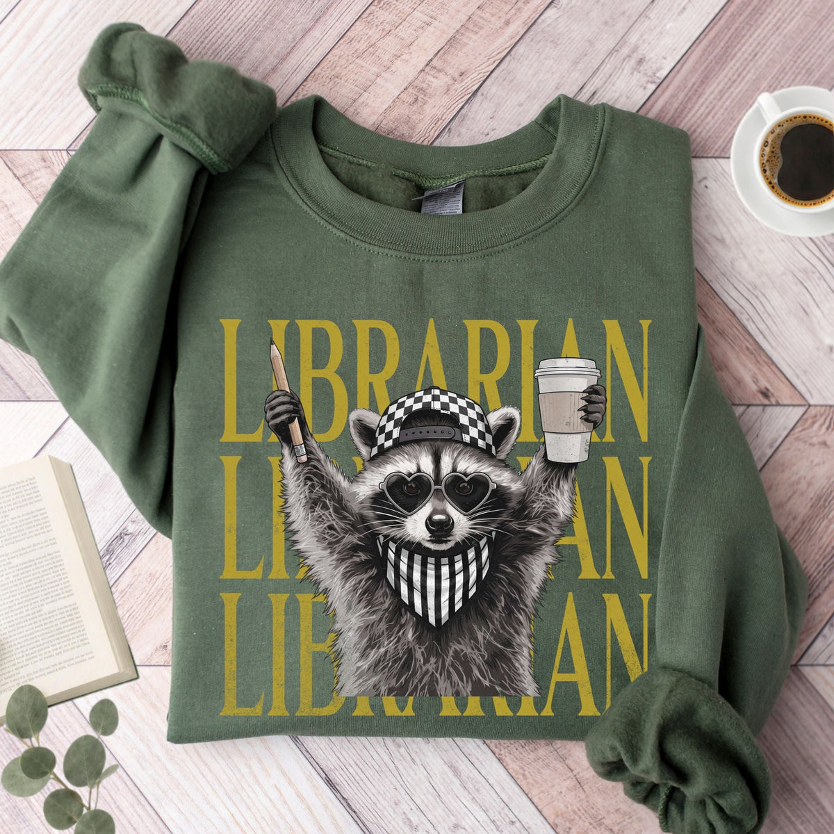 Feral Raccoon Librarian Unisex Sweatshirt - Book Social Club