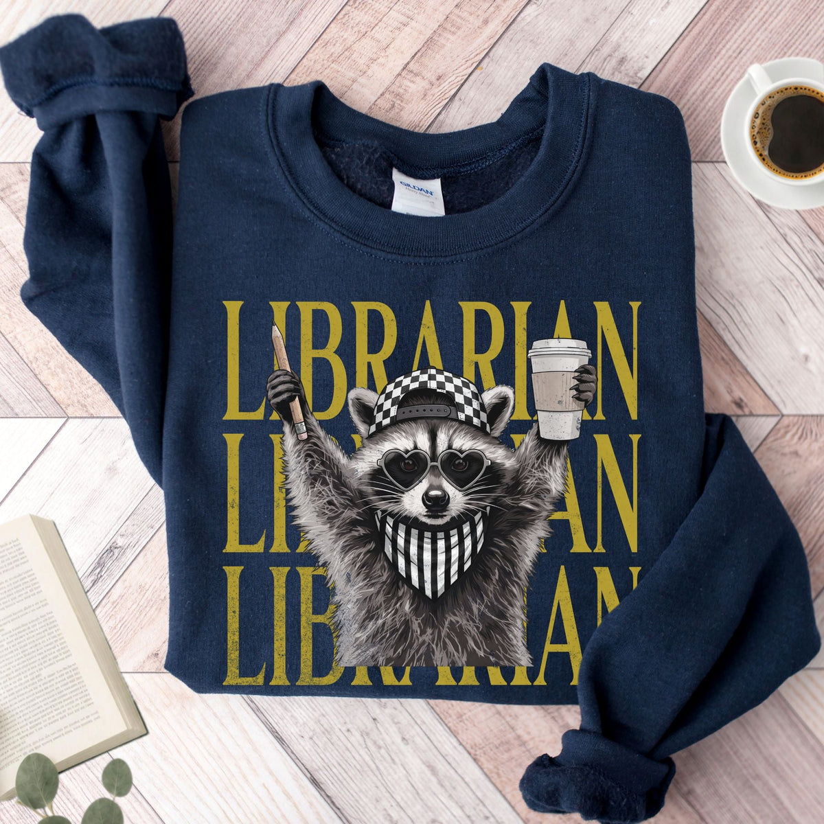 Feral Raccoon Librarian Unisex Sweatshirt - Book Social Club