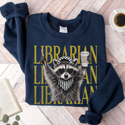 Feral Raccoon Librarian Unisex Sweatshirt - Book Social Club
