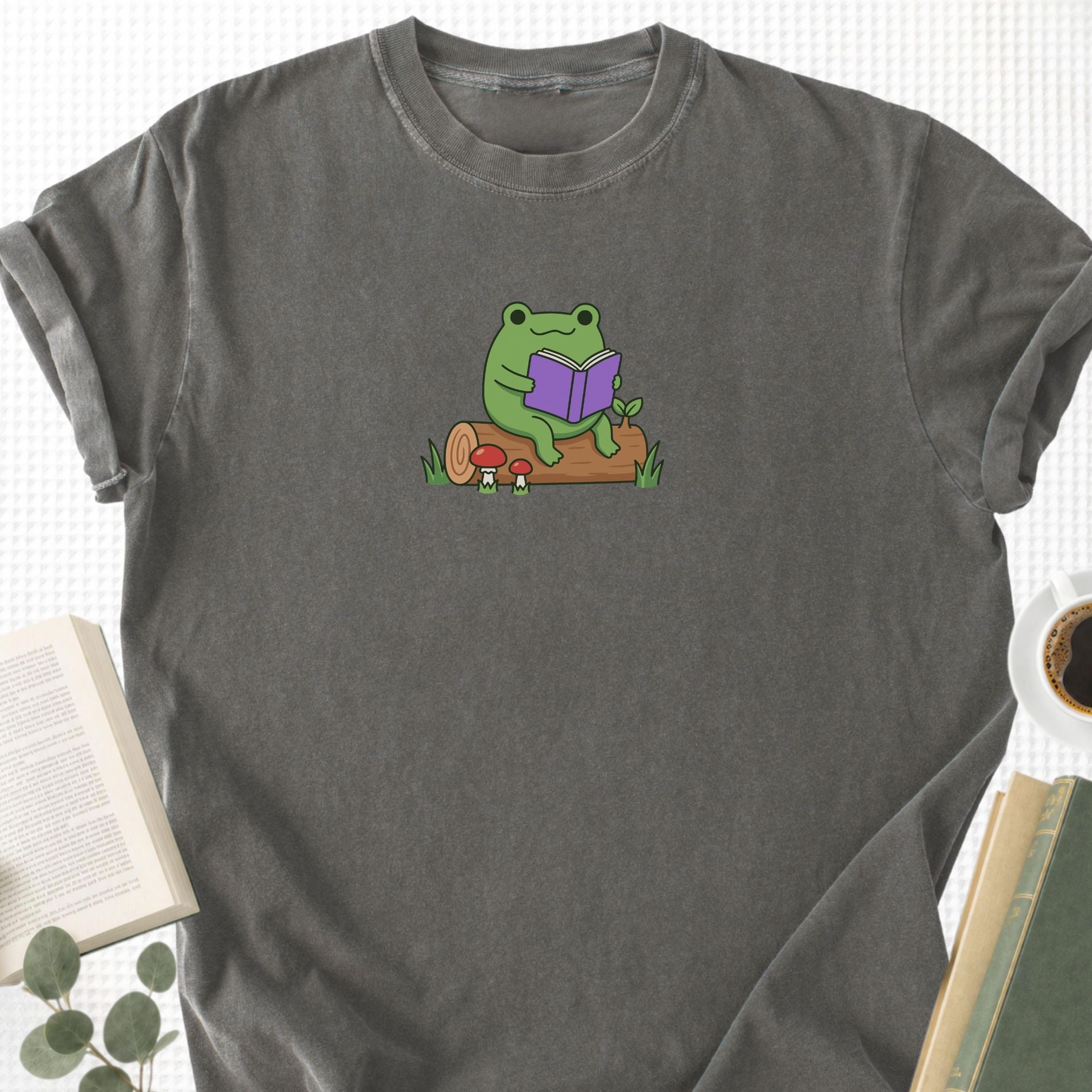 Flog Reading On A Log Unisex T-Shirt - Book Social Club